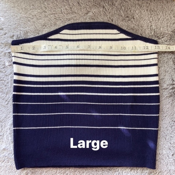 Nwt Blue/Off White Strapless Top by She + Sky - Picture 11 of 11